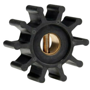 Image 1: Jabsco Impeller Kit - Neoprene - 10 Blade - 2" Diameter x 7/8" Wide - Slotted Shaft Pin Drive - Brass Insert - 15/32" Shaft Diameter