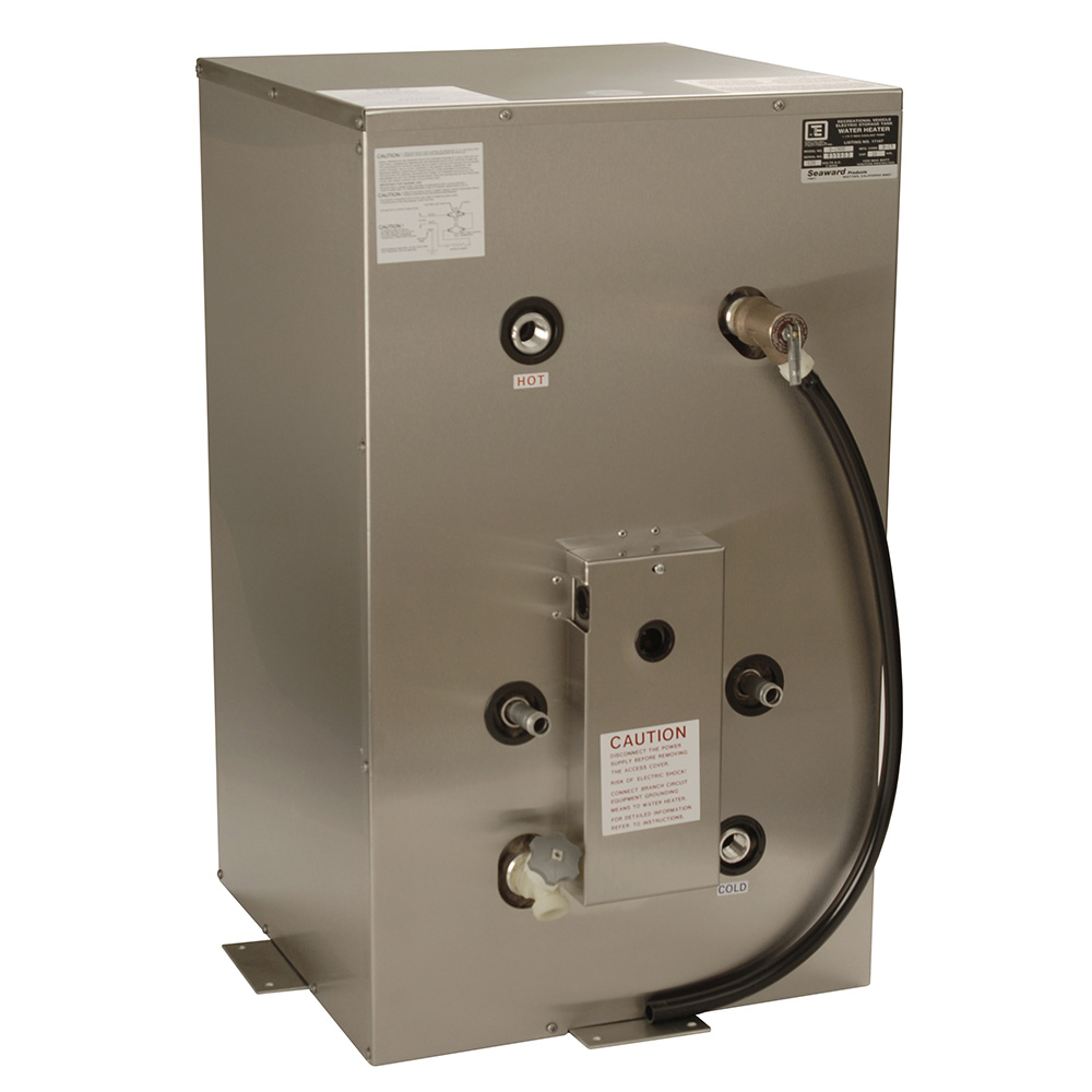 Image 1: Whale Seaward 20 Gallon Water Heater w/Front Heat Exchanger Stainless Steel - 120V