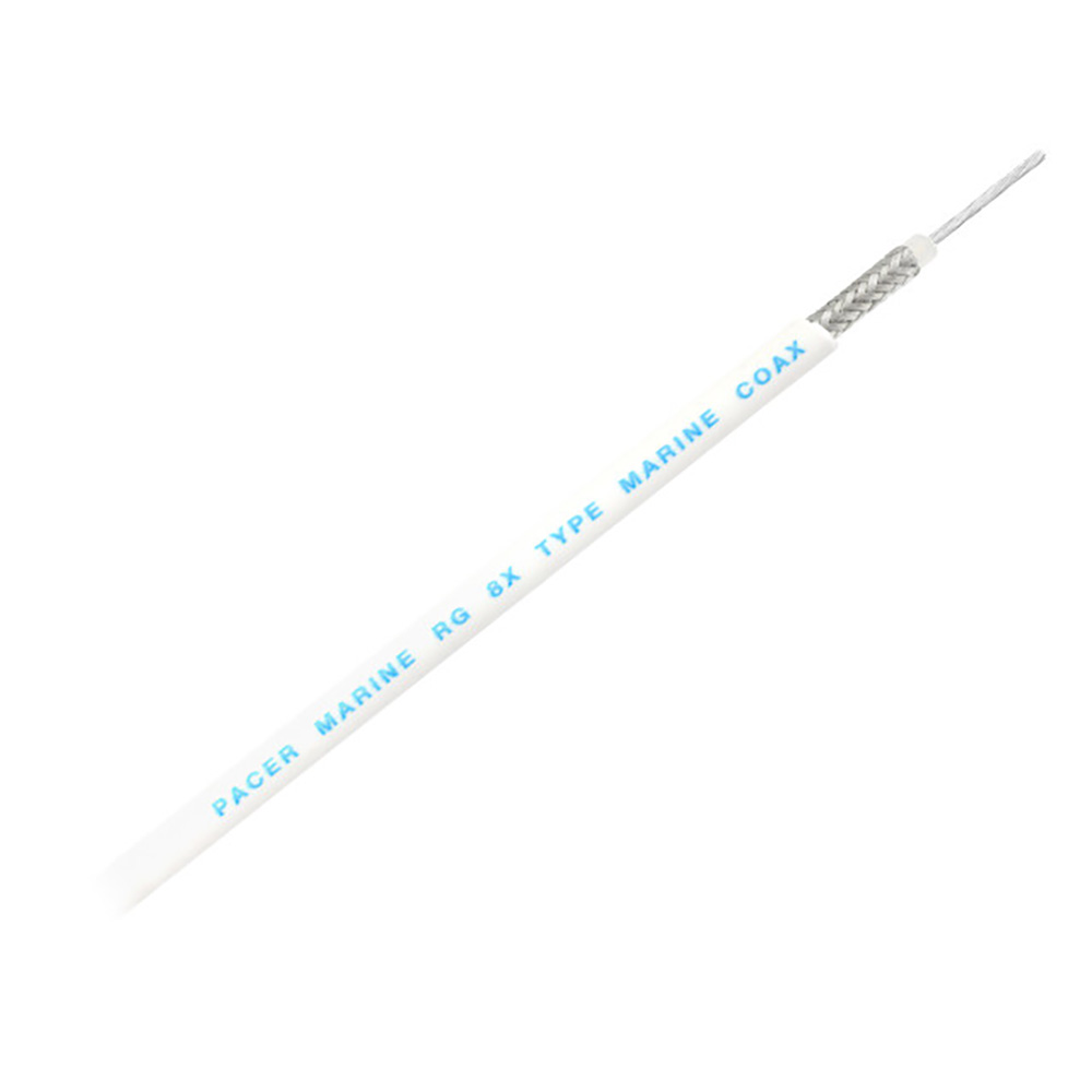 Image 1: Pacer RG8X Coax Cable - White - 150'