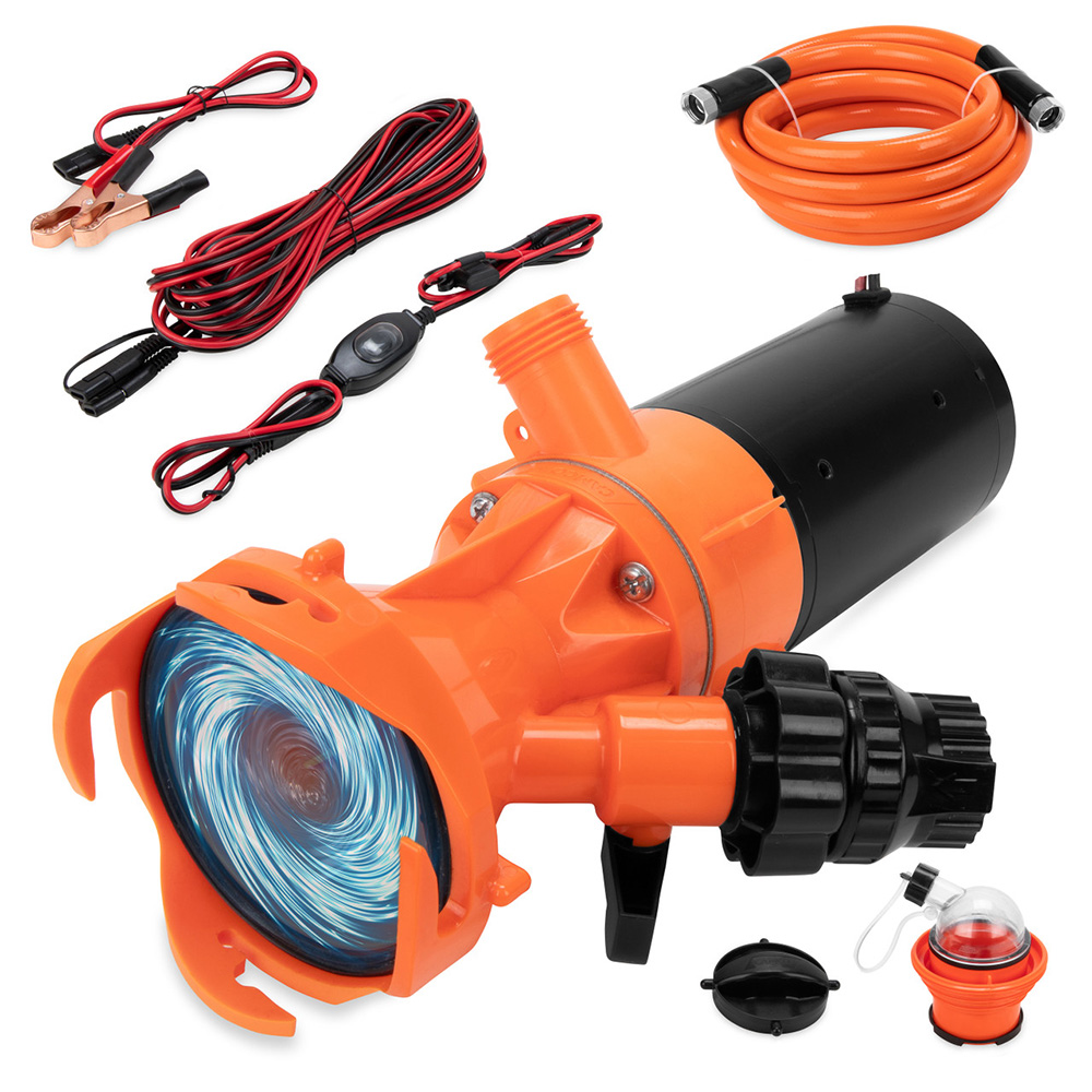 Image 1: Camco Rhino RV Sewage Macerator Pump System