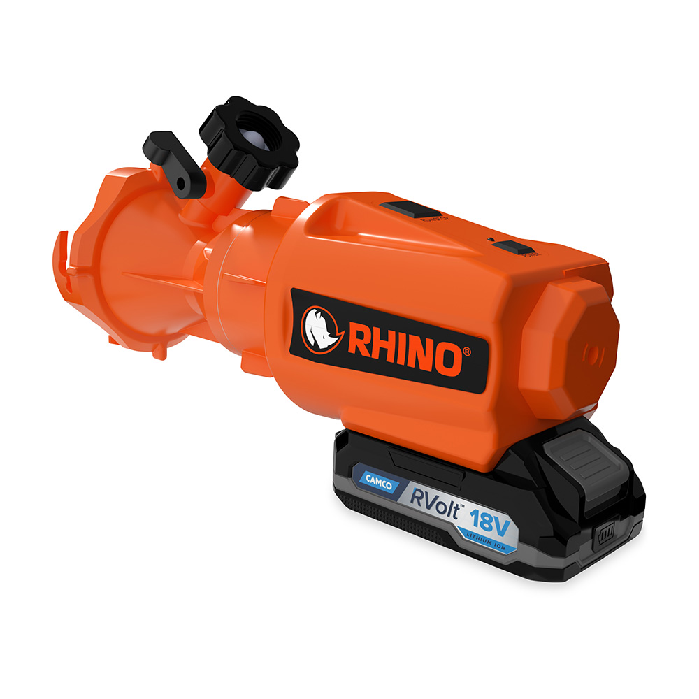 Image 2: Camco Rhino 18V Lithium-Ion RV Sewage Macerator Pump System