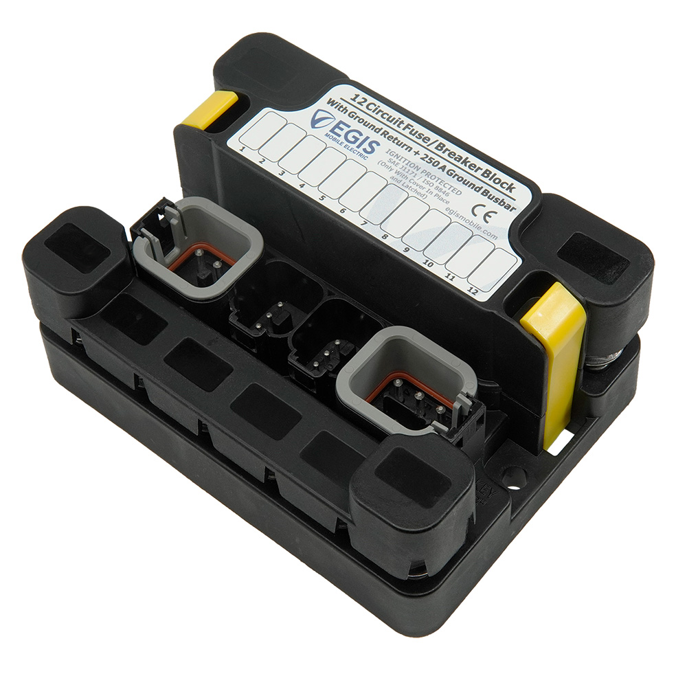 Image 1: Egis MT Series 6+6 Sealed Fuse Block w/Ground Busbar