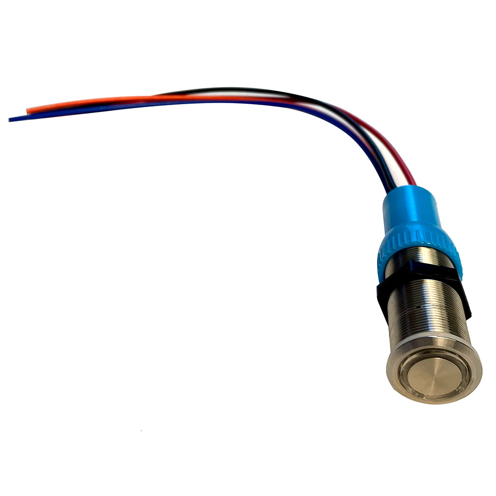 Image 2: Bluewater 22MM Programmable Waterproof Momentary Off- (On) Switch w/Breaker