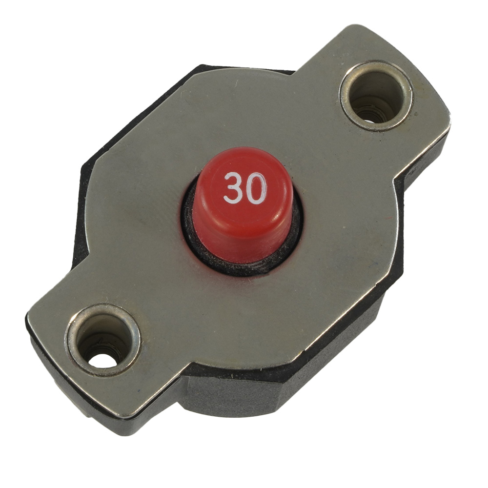 Image 1: Egis 30A Push Button Circuit Breaker - Reset Only