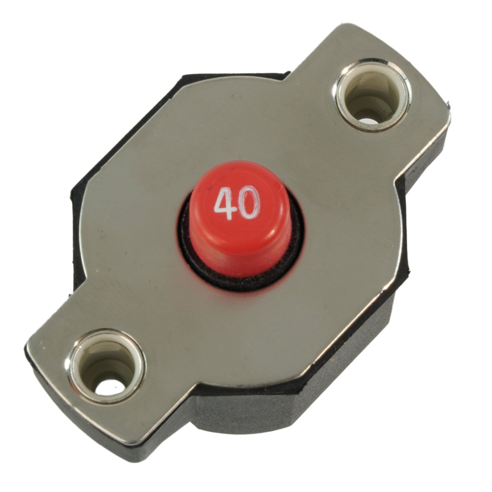 Image 1: Egis 40A Push Button Circuit Breaker - Reset Only