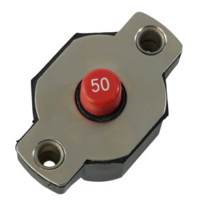 Image 1: Egis 50A Push Button Circuit Breaker - Reset Only