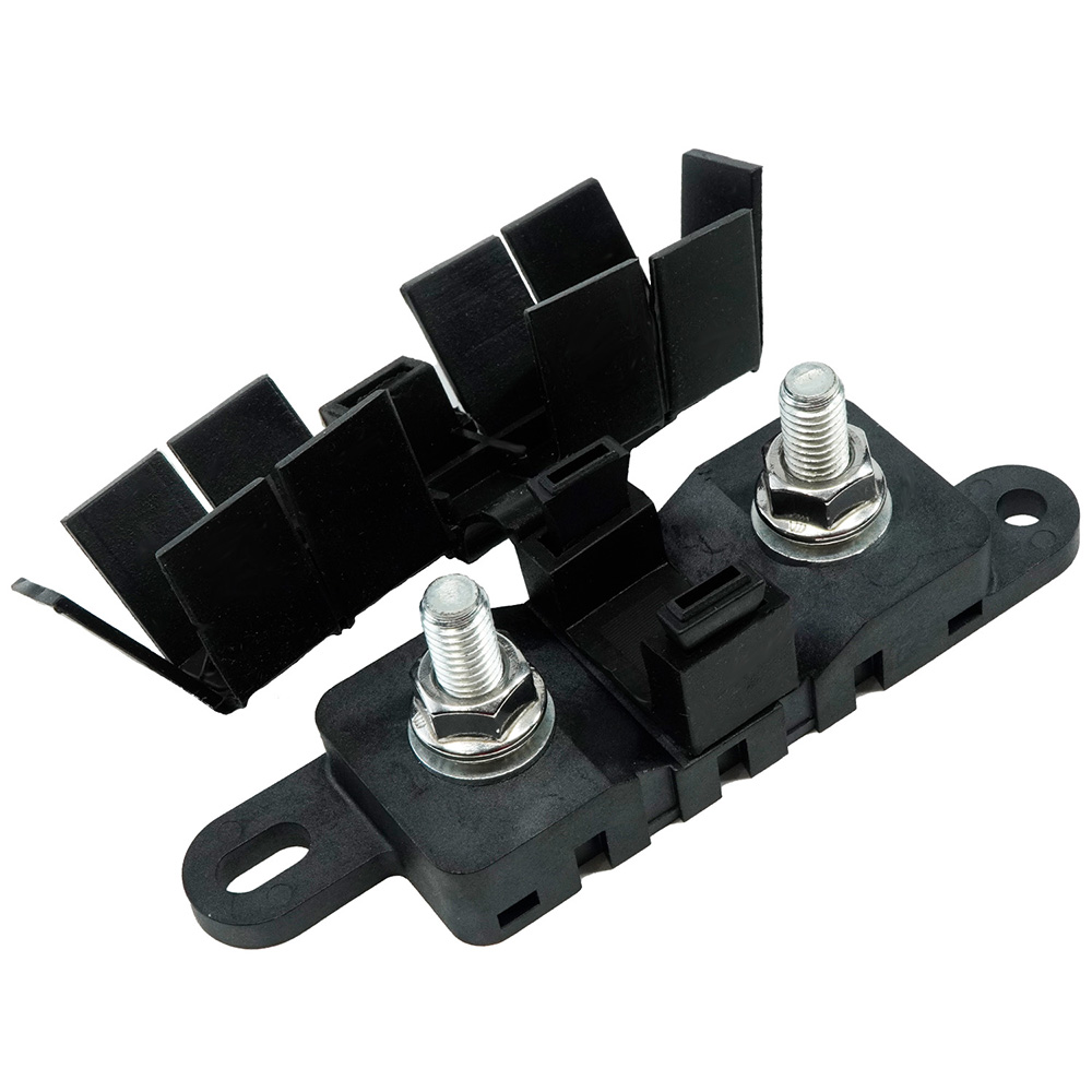 Image 1: Egis Mega Fuse Block M8 Stainless Self-Locking Hardware w/Black Cover