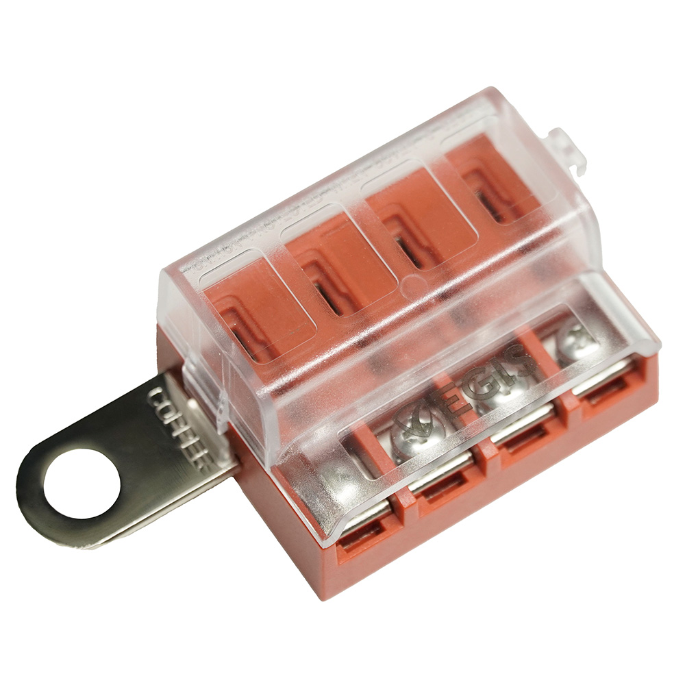 Image 1: Egis RT Battery Terminal Mount Fuse Block 4 Circuit