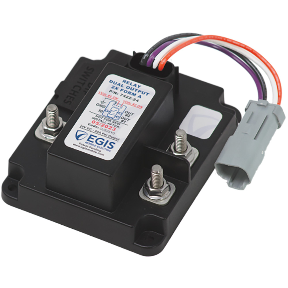 Image 1: Egis TH3 Dual Relay 2 x 80A - 24V