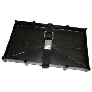 Image 1: T-H Marine 27 Series Battery Holder Tray w/Stainless Buckled Strap