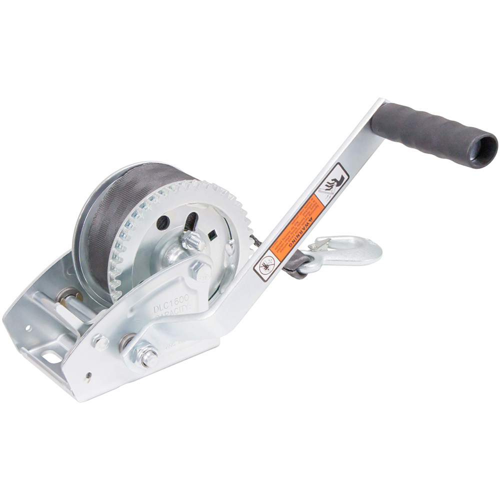 Image 1: Load Rite Single-Speed Trailer Winch - 1600lbs