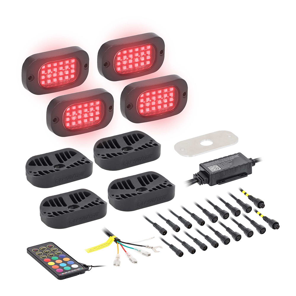 Image 1: HEISE RGB Wide Angle Rock Light Kit *4-Pack