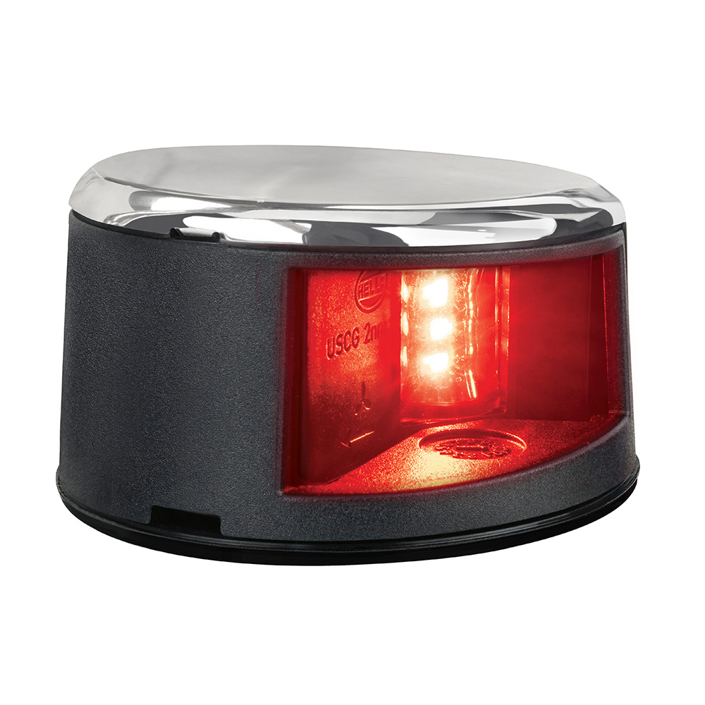Image 1: Hella Marine NaviLED Gen II Port Deck Mount Navigation Lamp - Stainless Steel