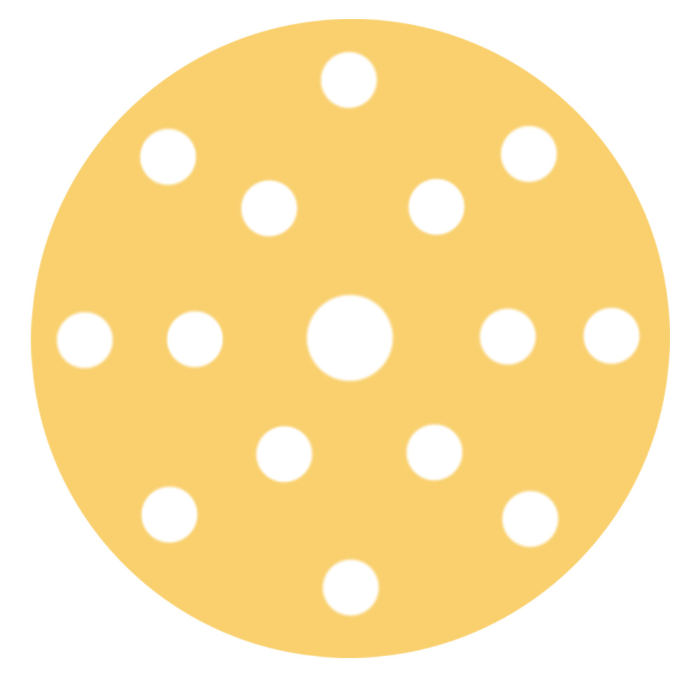 Image 1: RUPES MULTIPURPOSE Paper Abrasive Discs 150mm (6") - 15 Holes - P80 Grit *Box of 50pcs