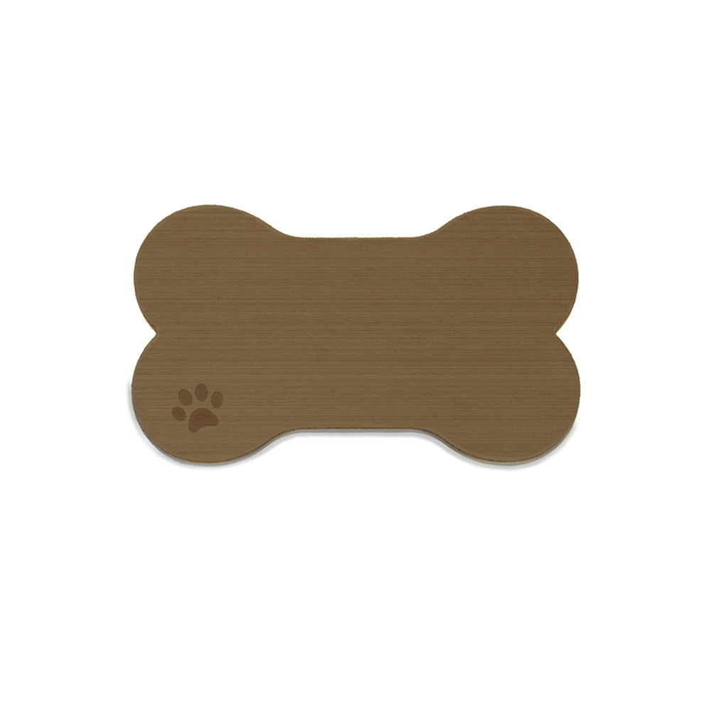 Image 1: SeaDek Dog Bowl Mat - Cappuccino/Black - Small - 12" x 21"