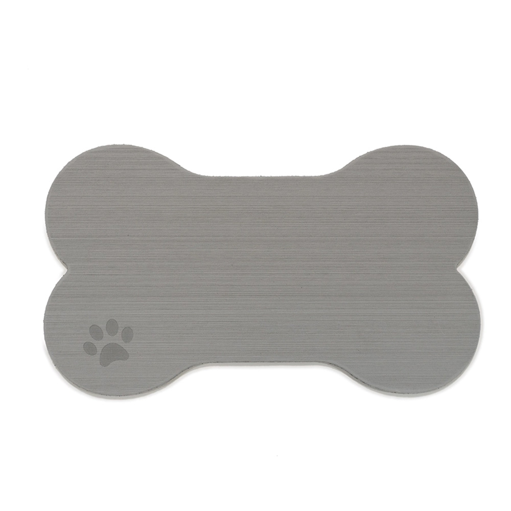 Image 1: SeaDek Dog Bowl Mat - Storm Grey/Black - Large - 16.5" x 29.5"