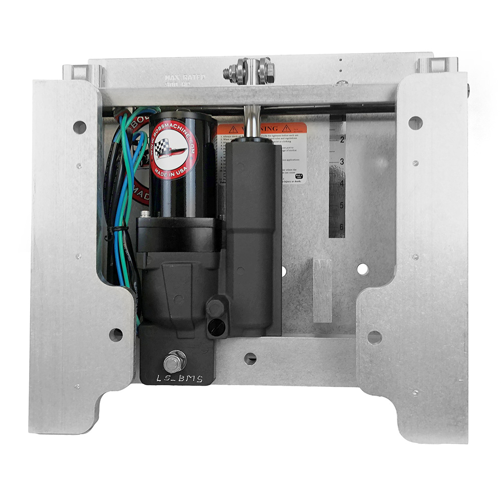 Image 2: Bob's Machine 6" Setback Action Series Hydraulic Jack Plate - Silver