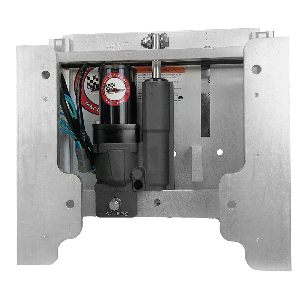 Image 2: Bob's Machine 8" Setback Action Series Hydraulic Jack Plate - Silver