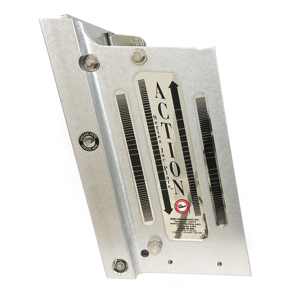 Image 3: Bob's Machine 8" Setback Action Series Hydraulic Jack Plate - Silver