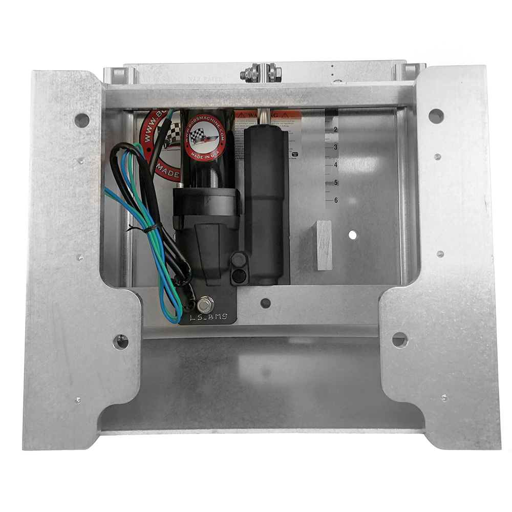 Image 2: Bob's Machine 2" Setback Action Series Hydraulic Jack Plate - Silver