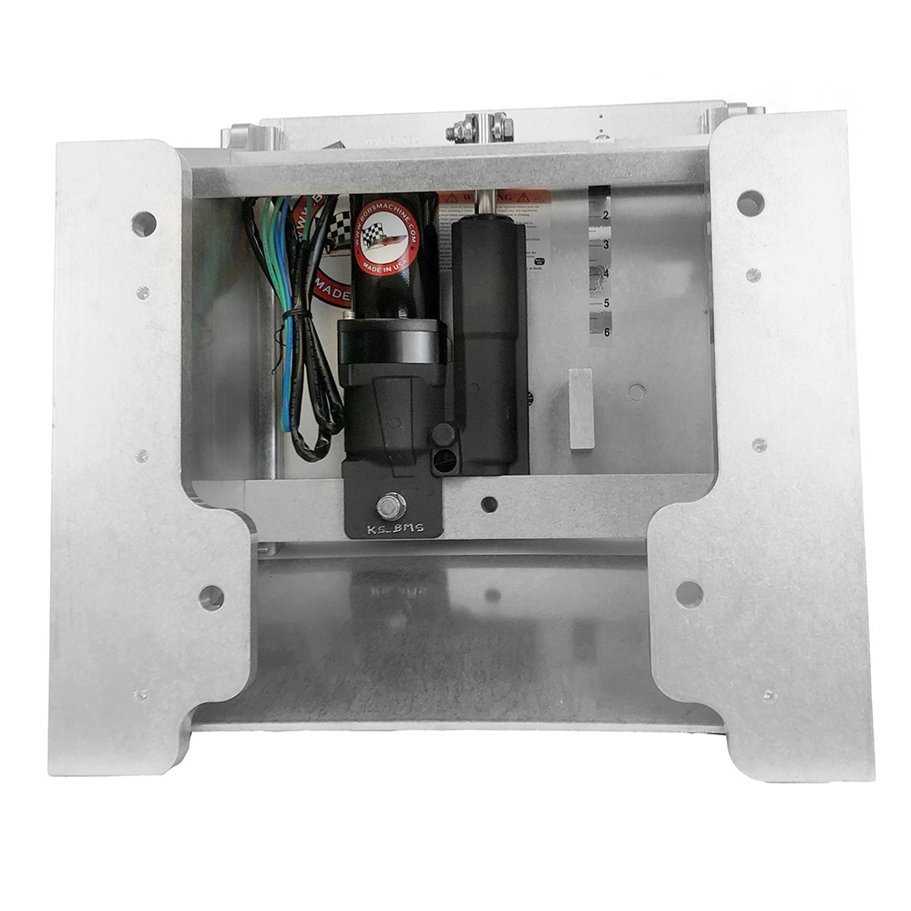 Image 2: Bob's Machine 14" Setback Action Series Hydraulic Jack Plate - Silver