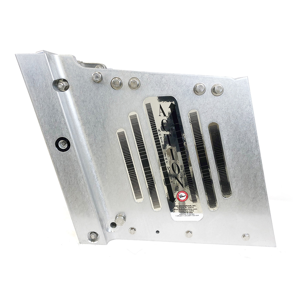 Image 3: Bob's Machine 14" Setback Action Series Hydraulic Jack Plate - Silver