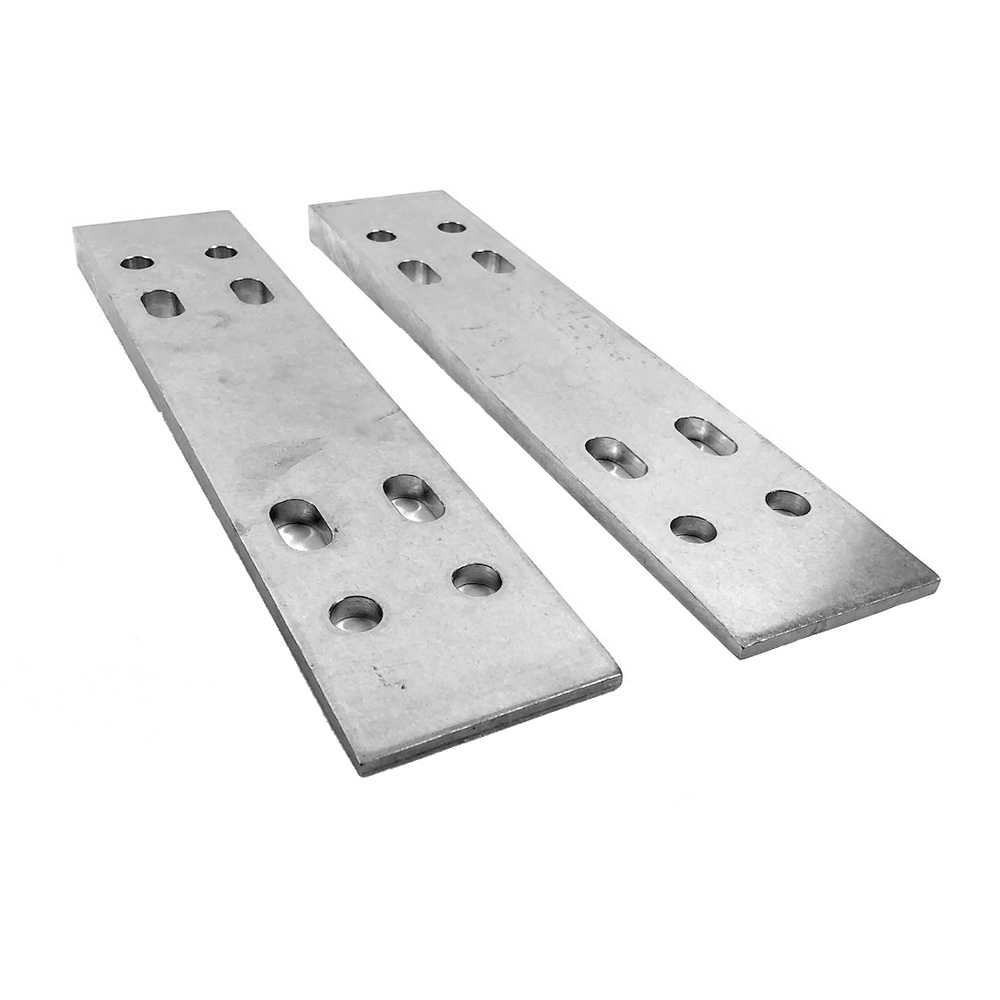 Image 1: Bob's Machine Reversible Transom Wedges 2 Degrees - Aluminum Finish