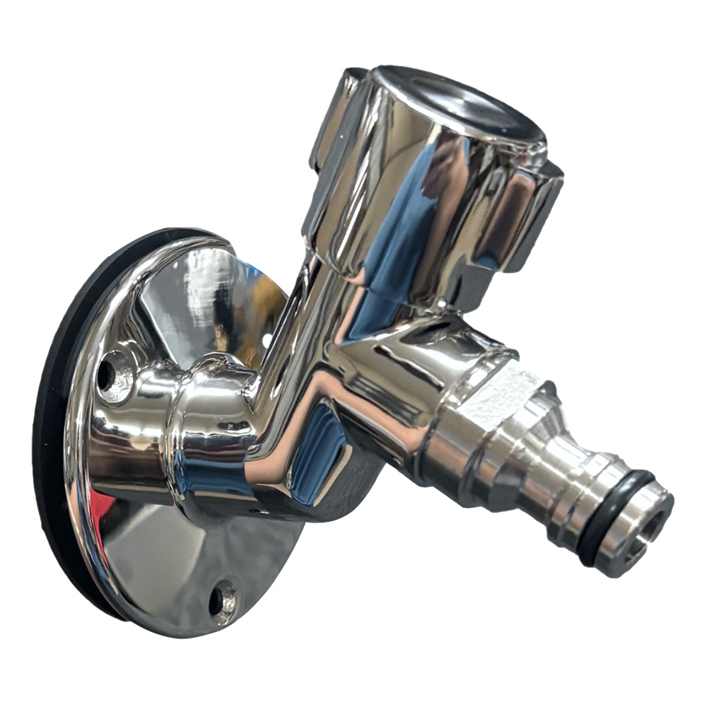 Image 2: Flushmaster Quarter Turn Quick Connect Water Spigot - 45-Degree