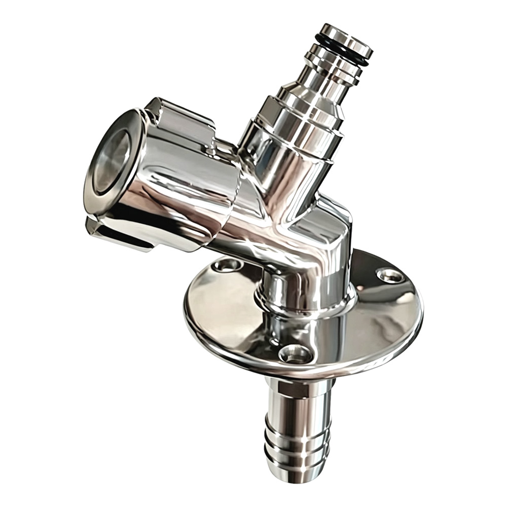 Image 1: Flushmaster Quarter Turn Quick Connect Water Spigot - 45-Degree