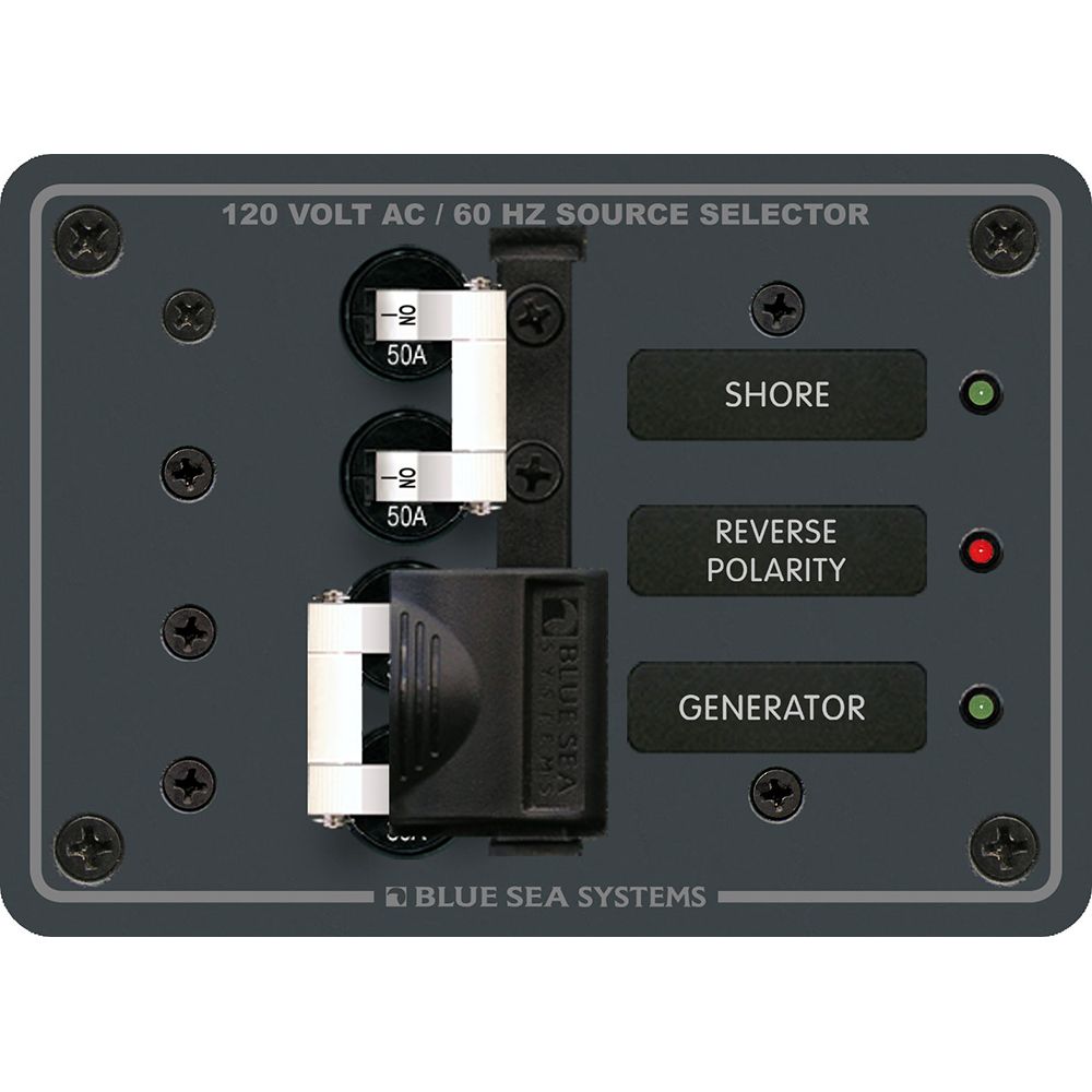 Image 1: Blue Sea 8061 AC Toggle Source Selector 120V AC - 50AMP