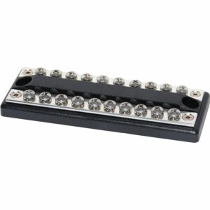 Image 1: Blue Sea 2702 DualBus 100AMP Common BusBar 10 x 8-32 Screw Terminal