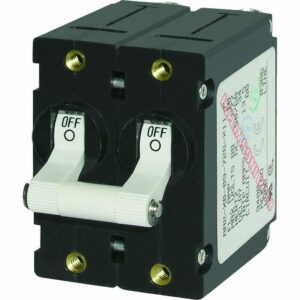 Image 1: Blue Sea 7240 A-Series Double Pole Toggle - 40AMP - White