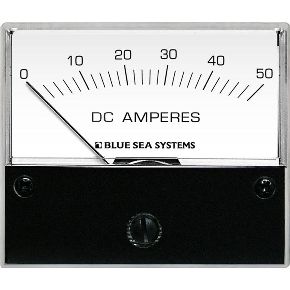Image 1: Blue Sea 8022 DC Analog Ammeter - 2-3/4 Face, 0-50 AMP DC