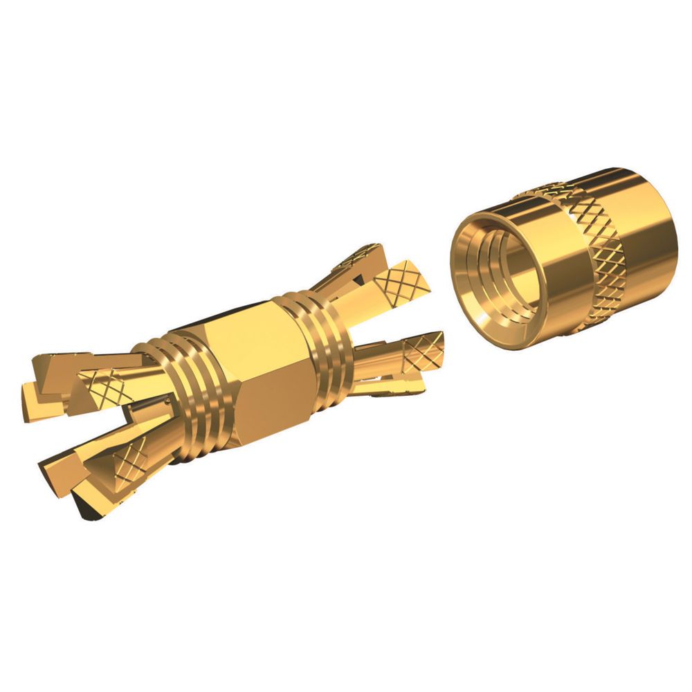 Image 1: Shakespeare PL-258-CP-G Gold Splice Connector For RG-8X or RG-58/AU Coax.