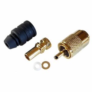 Image 1: Shakespeare PL-259-8X-G Solder-Type Connector w/UG176 Adapter & DooDad® Cable Strain Relief f/RG-8X Coax