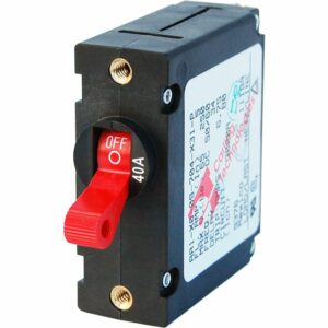 Image 1: Blue Sea 7225 AC / DC Single Pole Magnetic World Circuit Breaker - 40 Amp