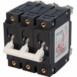 Image 1: Blue Sea 7287 C-Series Triple Pole Circuit Breaker - 50A
