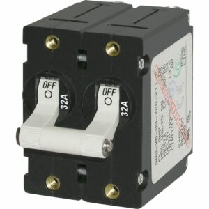 Image 1: Blue Sea 7295 A-Series Double Pole Toggle - 32A - White