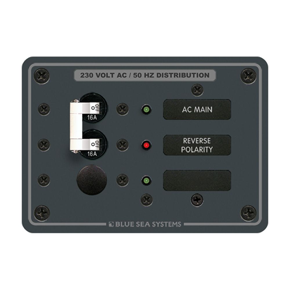 Image 1: Blue Sea 8129 AC Main + Branch A-Series Toggle Circuit Breaker Panel (230V) - Main + 1 Position