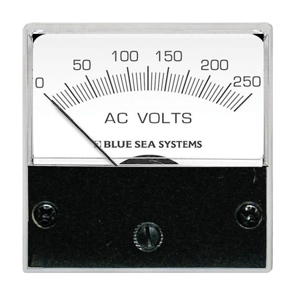 Image 1: Blue Sea 8245 AC Analog Micro Voltmeter - 2" Face, 0-250 Volts AC