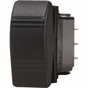 Image 1: Blue Sea 8285 Water Resistant Contura III Switch - (ON)-OFF-(ON) - Black