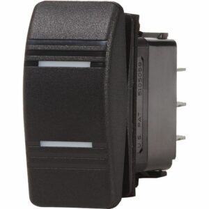 Image 1: Blue Sea 8286 Water Resistant Contura III Switch - ON-OFF-ON - Black