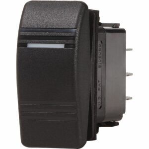Image 1: Blue Sea 8287 Water Resistant Contura III Switch - OFF-ON - Black