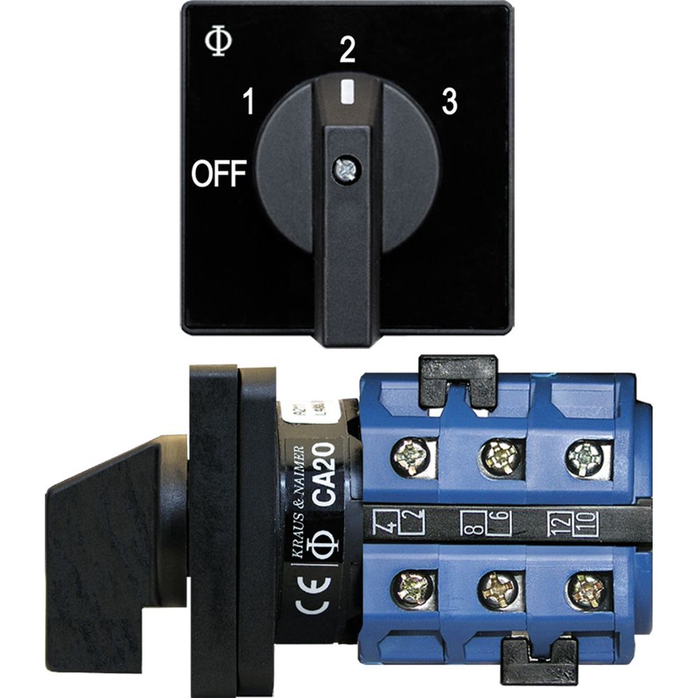 Image 1: Blue Sea 9010 Switch, AV 120VAC 32A OFF +3 Positions