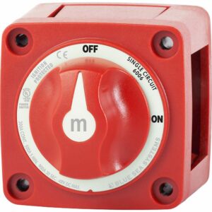Image 1: Blue Sea 6006 m-Series (Mini) Battery Switch Single Circuit ON/OFF Red