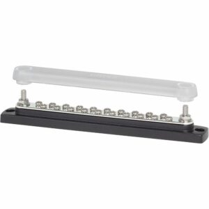 Image 1: Blue Sea 2312, 150 Ampere Common Busbar 20 x 8-32 Screw Terminal with Cover