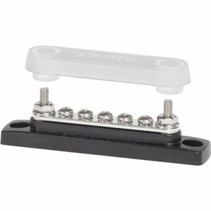 Image 1: Blue Sea 2314 MiniBus 100 Ampere Common BusBar 5 x 8-32 Screw Terminal with Cover