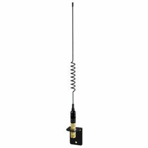 Image 1: Shakespeare VHF 15in 5216 SS Black Whip Antenna - Bracket Included