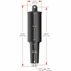 Image 1: Lenco 101XD  Extreme Duty Actuator - 24v - 2 1/4" Stroke - 3/8" Hardware