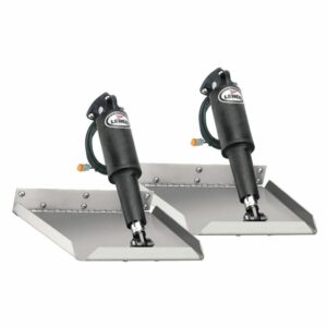 Image 1: Lenco 9" x 9" Edge Mount Trim Tab Kit without Switch Kit 12V